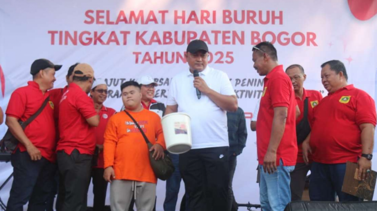 Bupati Apresiasi Buruh, Jaga Kondusivitas dan Bangun Kabupaten Bogor