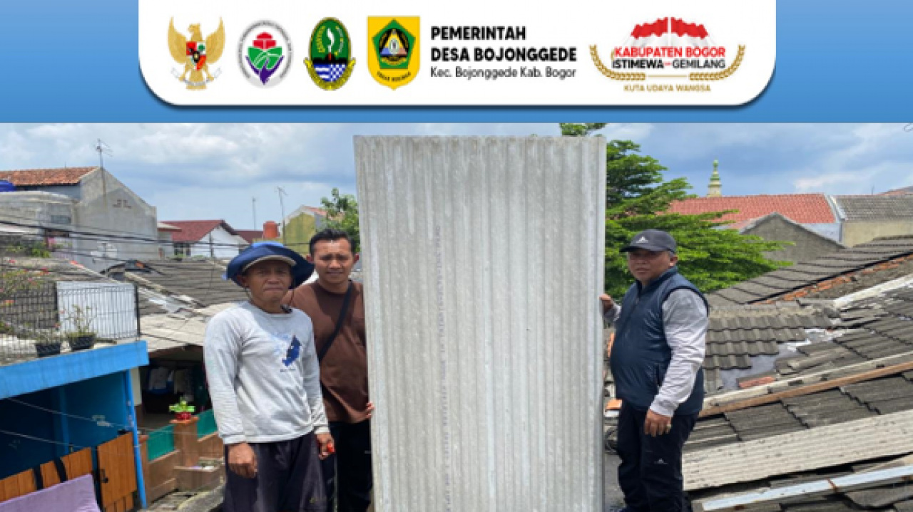 Pemdes Bojonggede Beri Bantuan Korban Bencana Angin Kencang di RW 13 dan 14