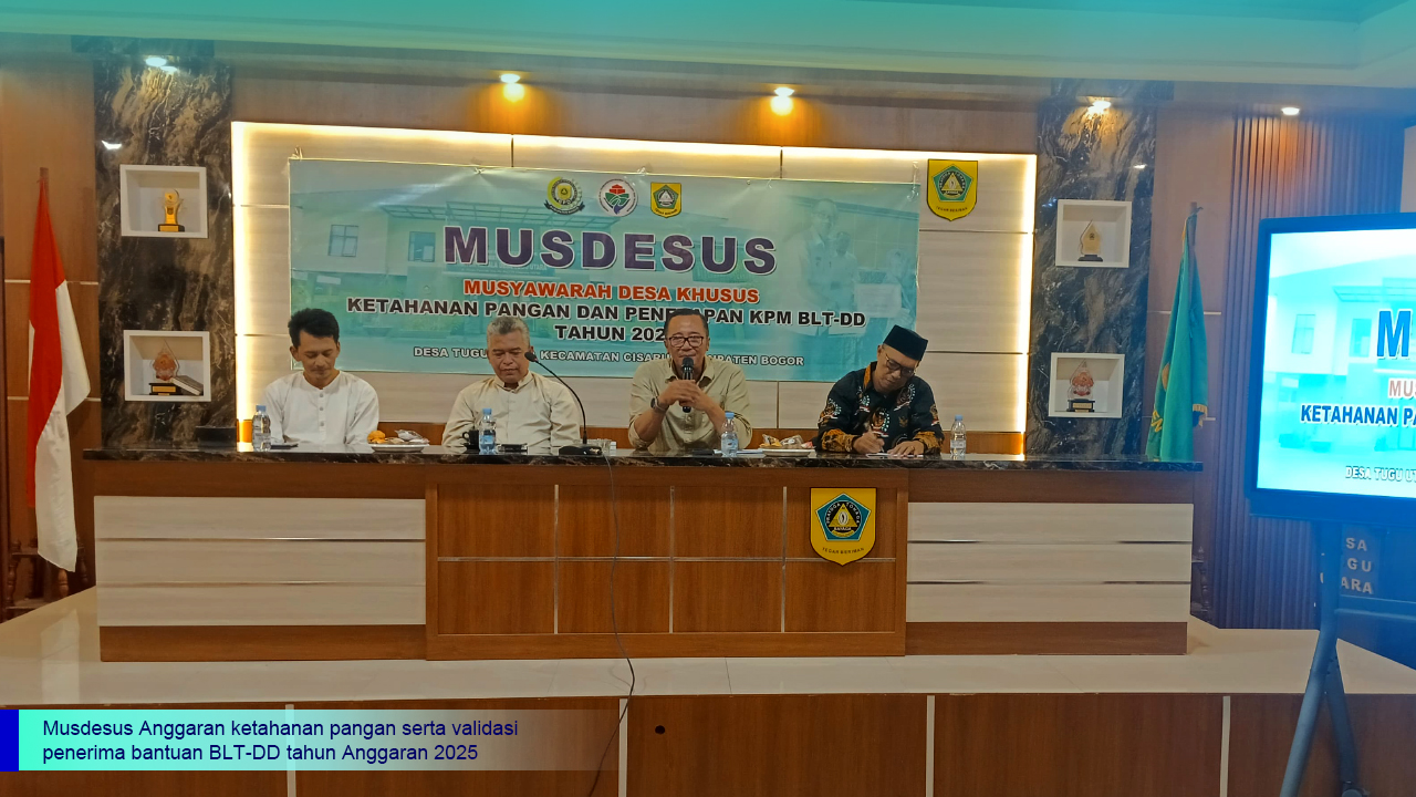 Musyawarah Desa Khusus Validasi dan Penetapan KPM BLT DD Desa Tugu Utara Tahun 2025