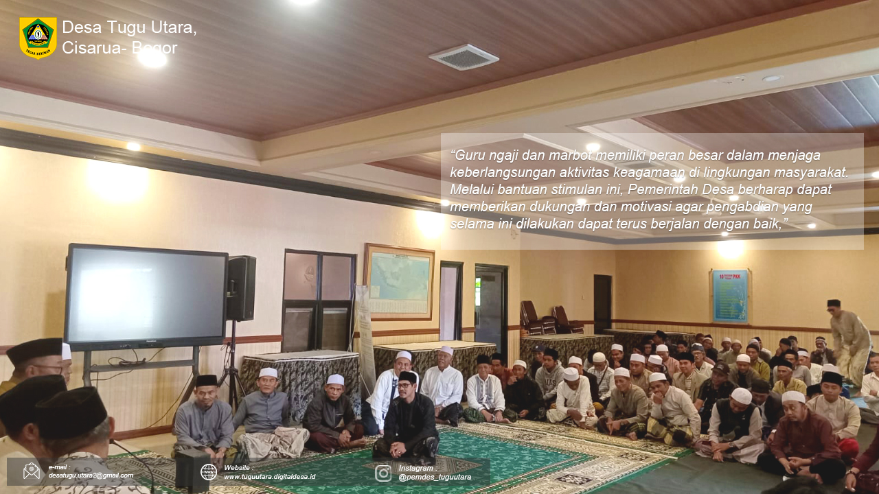Pemerintah Desa Tugu Utara Salurkan Bantuan Stimulan bagi Guru Ngaji dan Marbot Masjid
