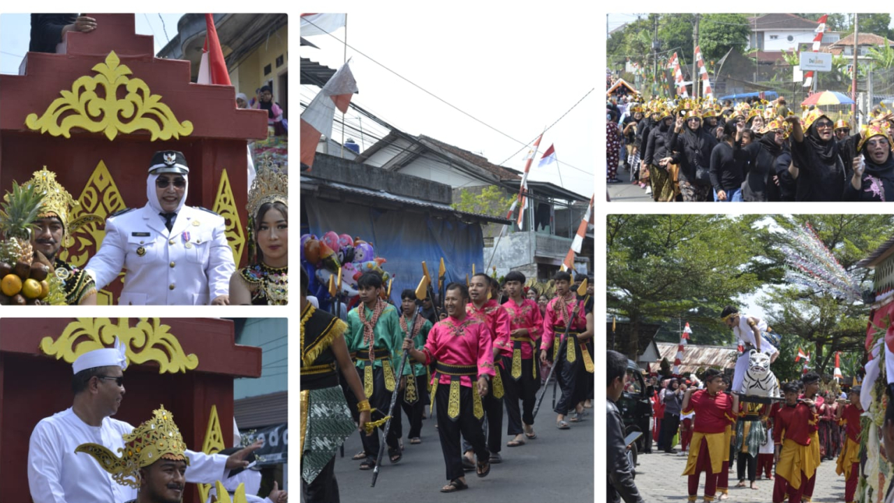 Warna Warni Karnaval HUT RI ke-81 Tingkat Kecamatan Megamendung, Kontingen Desa Sukamanah Curi Perhatian