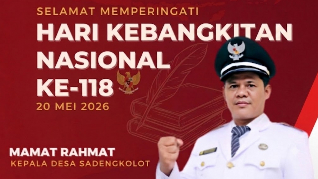 SADENGKOLOT – Pemerintah Desa Sadengkolot, Kecamatan Leuwisadeng, Kabupaten Bogor, mengajak seluruh elemen masyarakat untuk menjadikan momentum Hari Kebangkitan Nasional (Harkitnas) ke-118 tahun 2026 sebagai pijakan memperkuat gotong royong dan kemandirian desa