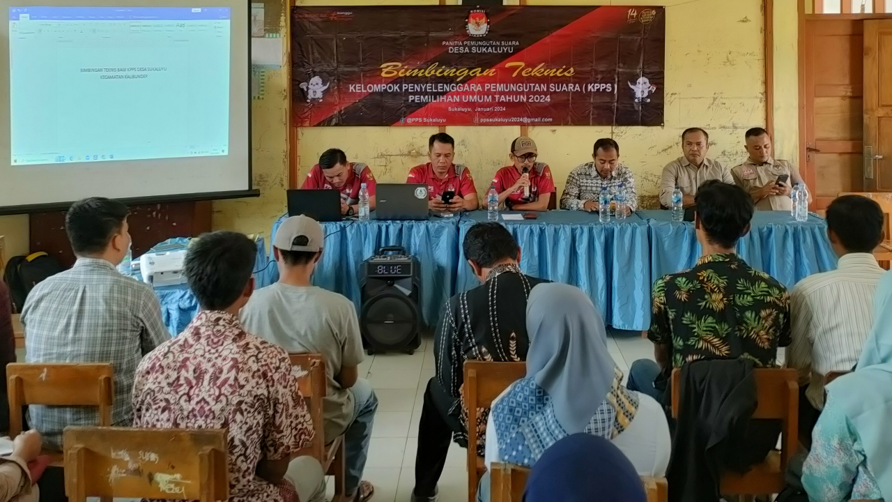 Bimbingan Teknis (BIMTEK) KPPS se Wilayah Desa Sukaluyu Kecamatan Kalibunder Kabupaten Sukabumi Pada PEMILU 2024