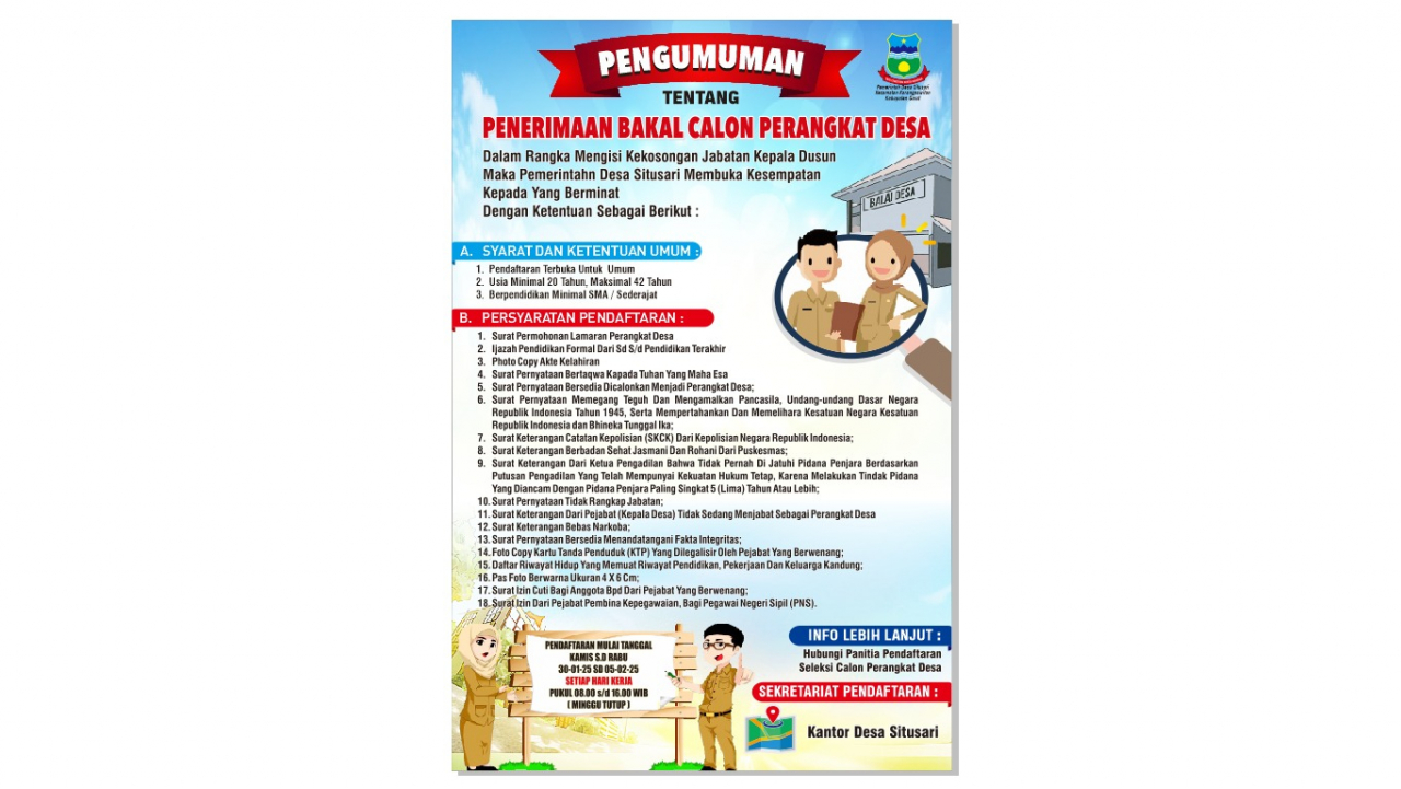REKRUTMEN PERANGKAT DESA SITUSARI