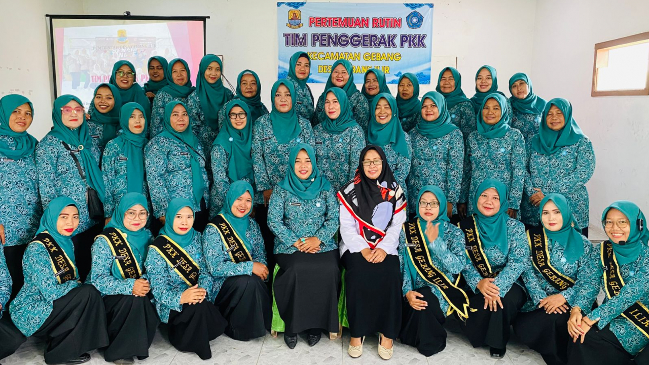 Pertemuan Rutin PKK Kecamatan Gebang di Desa Gebang Ilir