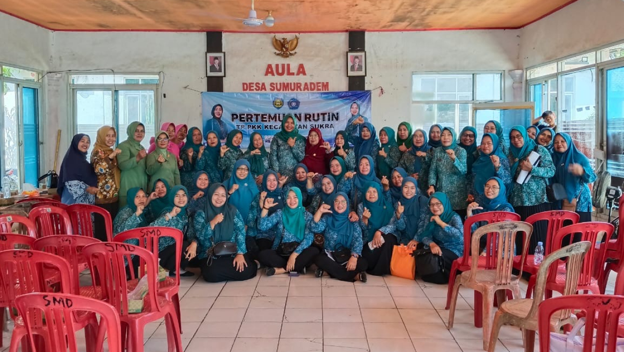 TP PKK Desa Sukra Wetan hadiri Rapat Pertemuan Rutin TP PKK Kecamatan Sukra