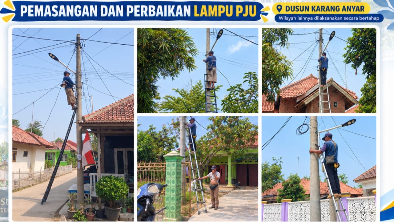 Lanjutan Tim Teknis PJU Pemdes Sukra Wetan