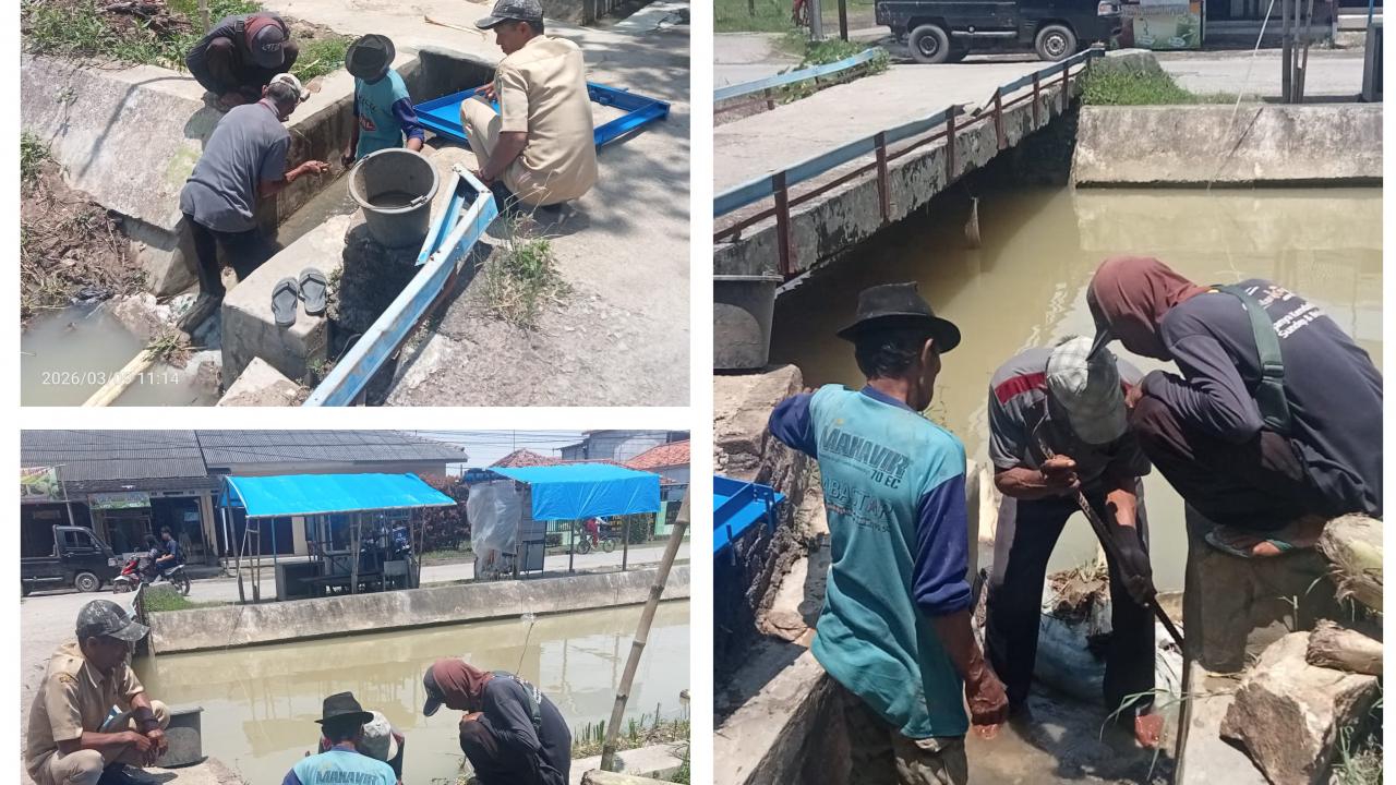 Pemasangan Pintu Saluran Gang Barnoah