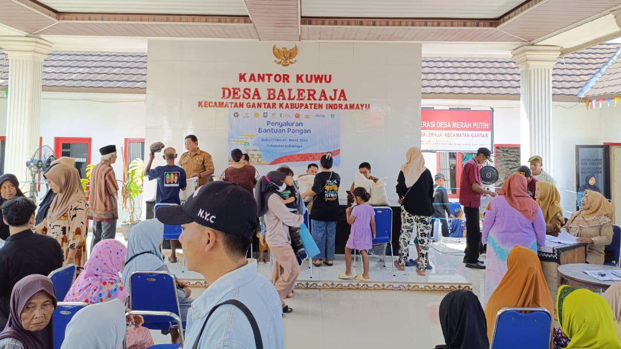Sambung Rapel Alokasi Februari-Maret 2026, Pemdes Baleraja Salurkan Bantuan Beras Bulog 20 Kg dan Minyak Goreng