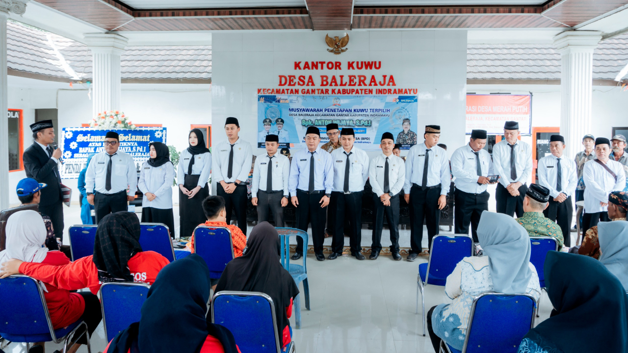 Musyawarah (Pengukuhan) Penetapan Kuwu dan Staff terpilih Desa Baleraja Periode 2026-2034