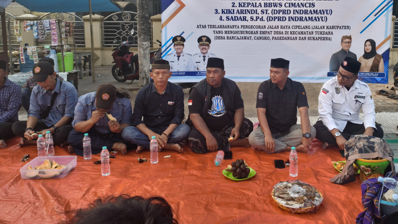 Pemerintah & masyarakat desa Cangko adakan syukuran atas terlaksana nya pengecoran jalan CIPELANG raya