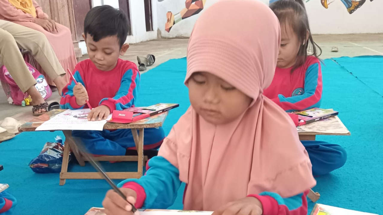 Desa Cangko Gelar Lomba Mewarnai TK/PAUD dalam Rangka HUT RI ke-80
