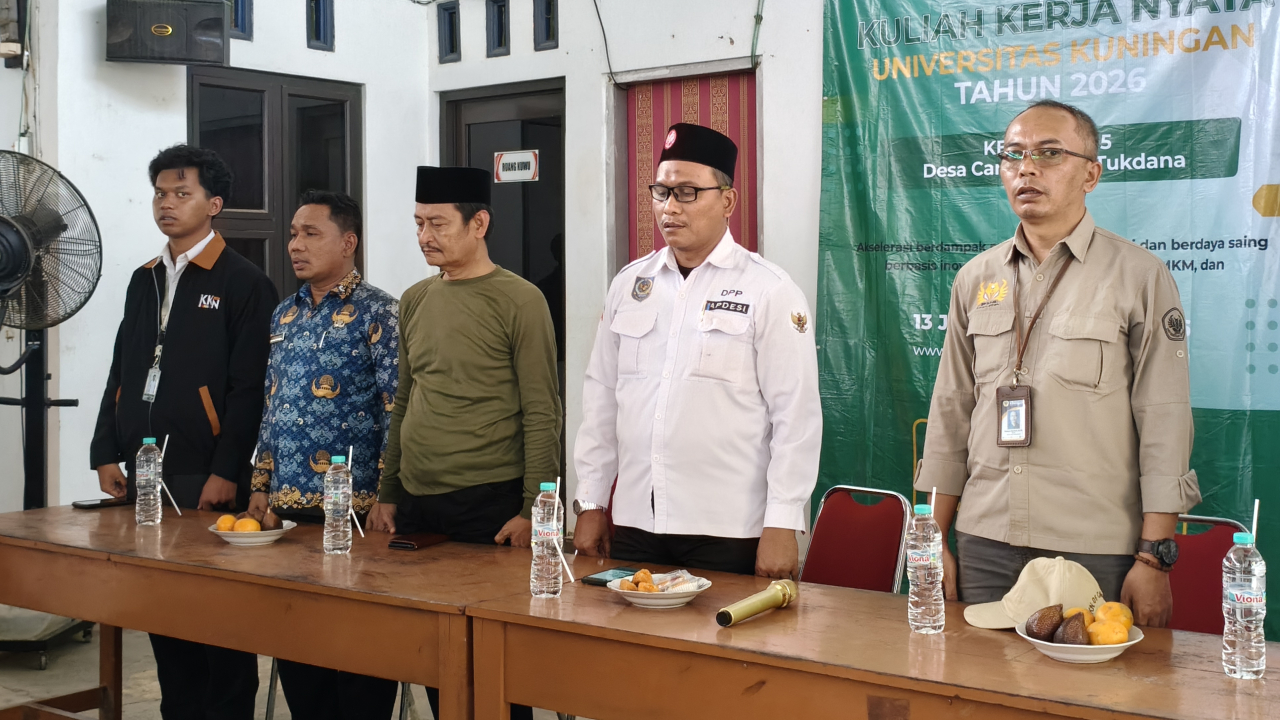 PENERIMAAN MAHASISWA KKN UNIVERSITAS KUNINGAN OLEH PEMERINTAH DESA CANGKO