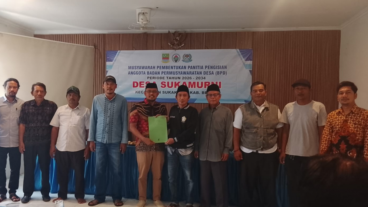 Desa Sukamurni Resmi Memulai Tahapan Pengisian Anggota BPD Periode 2026–2034