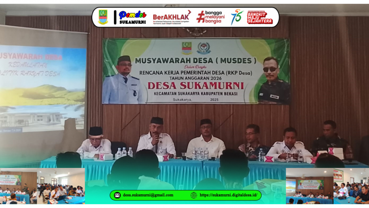 Konsolidasikan Aspirasi Warga, Pemdes Sukamurni Gelar MUSDES Penyusunan RKP Desa Tahun Anggaran 2026