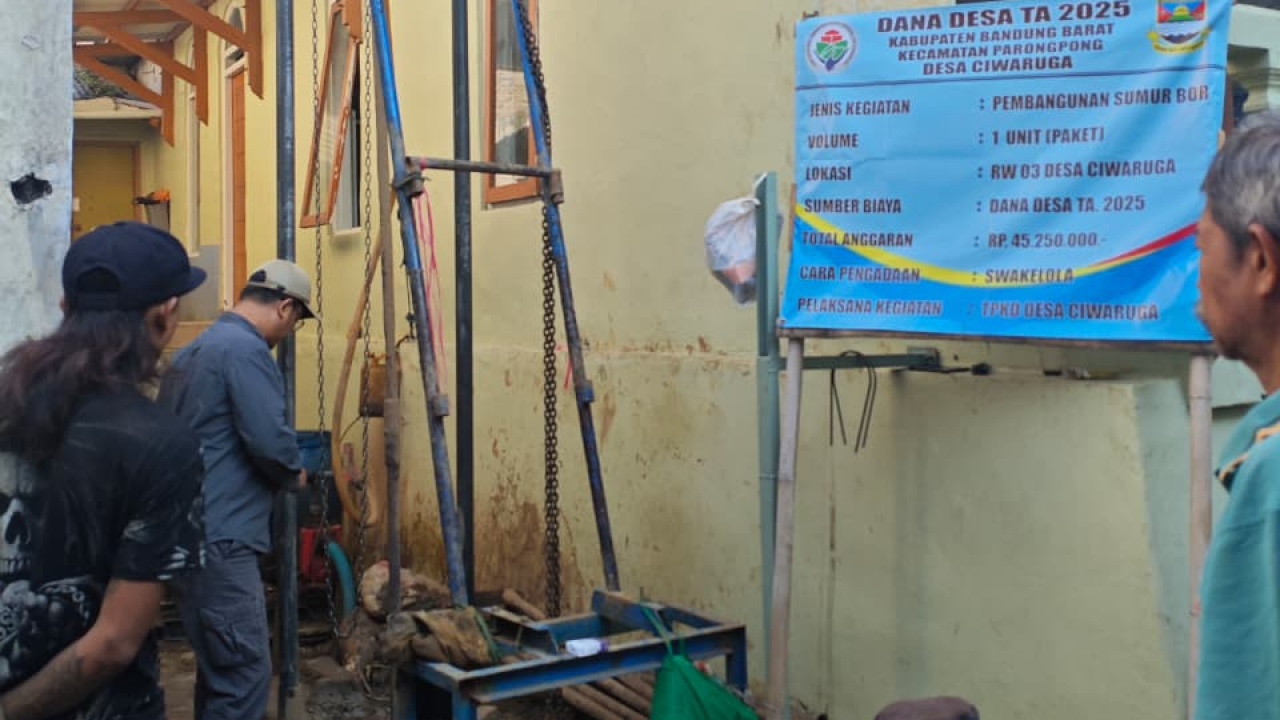 PEMBANGUNAN SUMUR BOR RW 03 DESA CIWARUGA