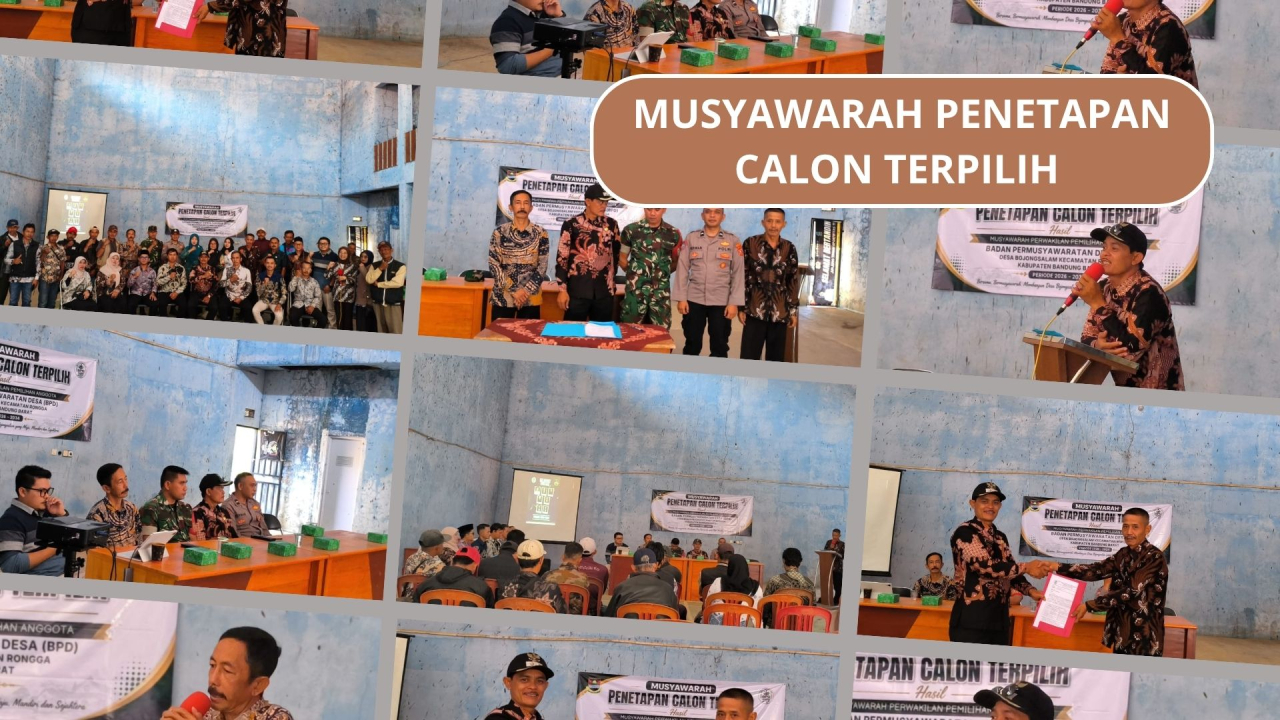 KEGIATAN PENETAPAN CALON TERPILIH HASIL MUSYAWARAH PERWAKILAN PEMILIHAN BPD DESA BOJONGSALAM PERIODE 2026-2034