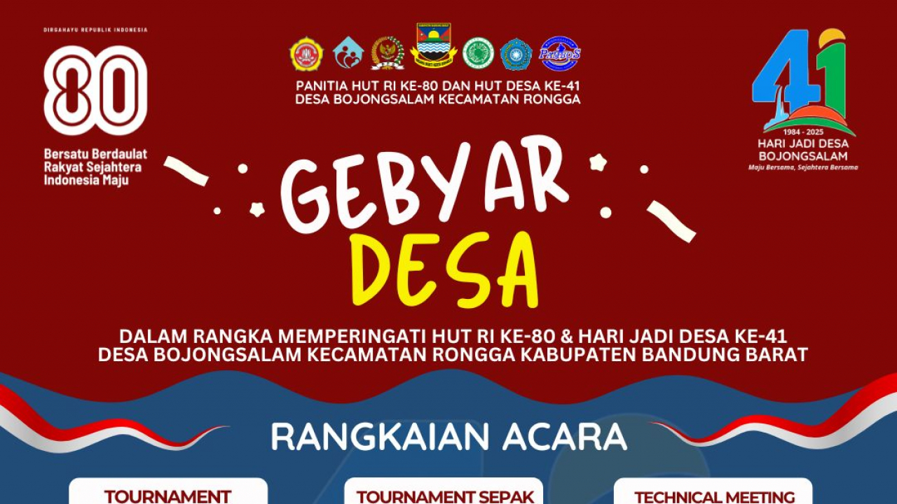Rangkaian Acara Kegiatan HUT RI ke 80 dan HUT Desa Ke 41