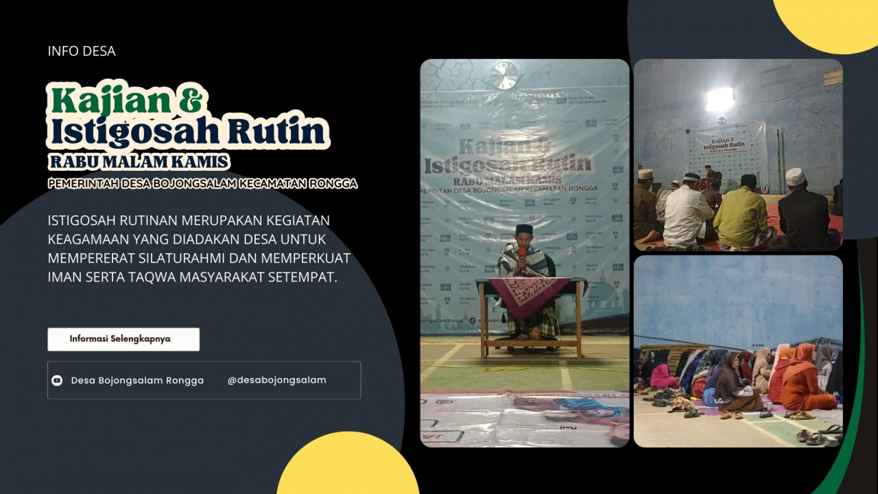 KAJIAN DAN ISTIGOSAH RUTIN DESA