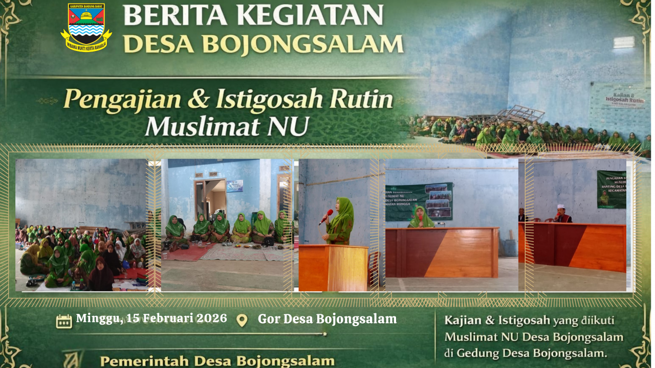 Sayhriyahan dan Istigosah Rutin Muslimat NU Desa Bojongsalam