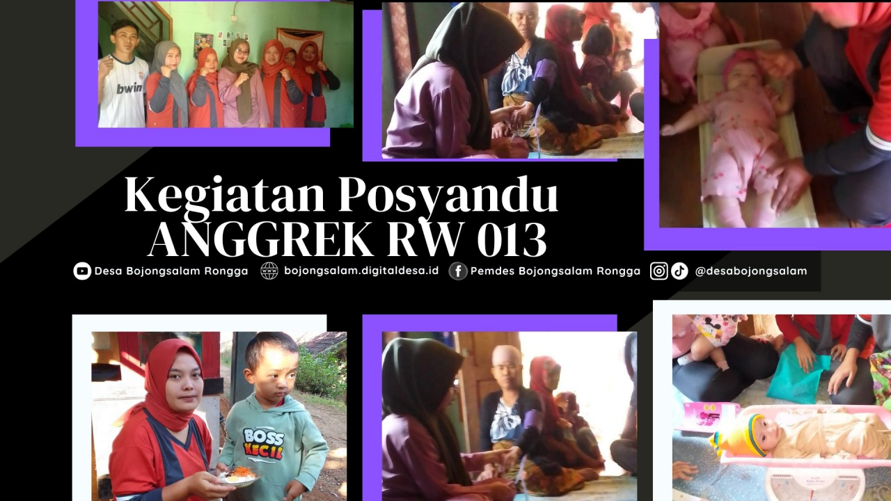 Kegiatan posyandu Anggrek Bulan Juni