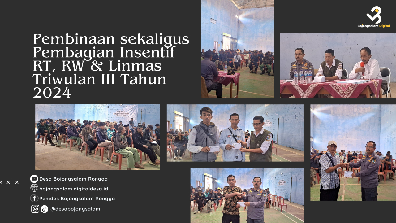 Pembinaan dan Pembagian Insentif RT, RW, dan Linmas