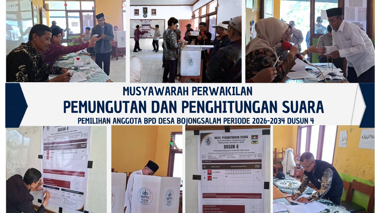 Musyawarah Perwakilan Pemungutan dan Penghitungan Suara Pemilihan Anggota BPD Desa Bojongsalam Wilayah Dusun 4