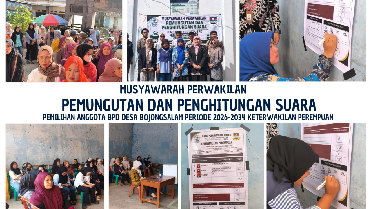 Musyawarah Perwakilan Pemungutan dan Penghitungan Suara Pemilihan Anggota BPD Desa Bojongsalam Keterwakilan Perempuan