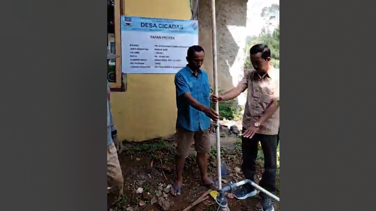 Sumur Bor di Kp. Cicalengka Kubang RW.02 Desa Cicadas Kecamatan Rongga