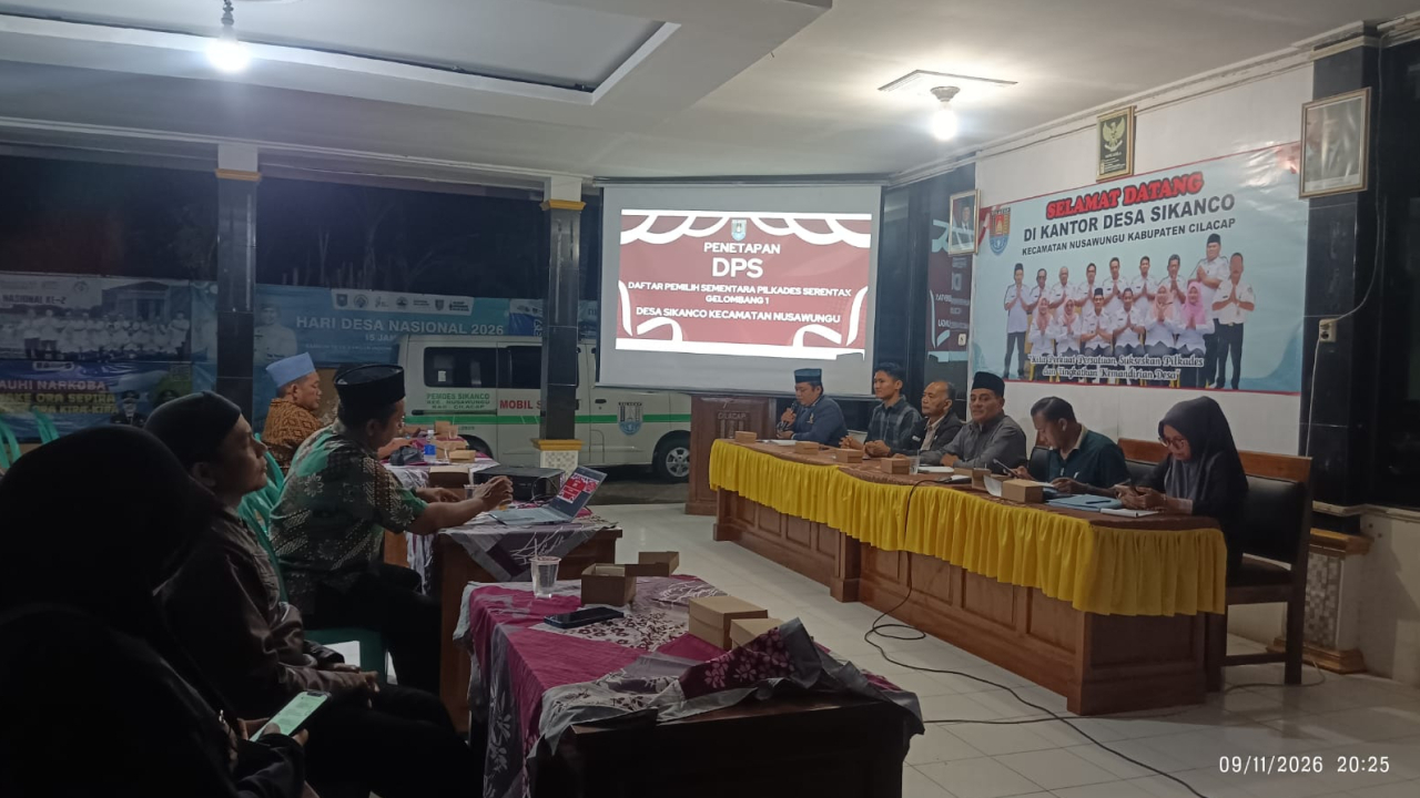 Penetapan DPS Pilkades Serentak Desa Sikanco Cilacap 2026
