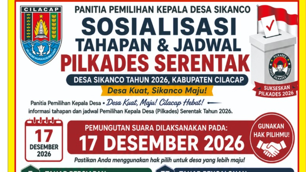 Sosialisasi Pilkades Desa Sikanco Cilacap Berjalan Lancar