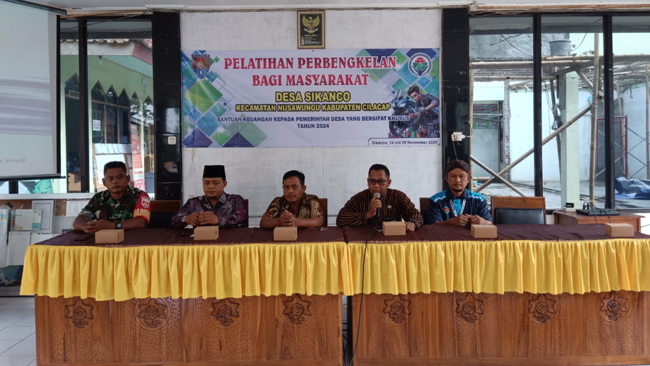 Pelatihan Perbengkelan di Desa Sikanco,  Nusawungu, Cilacap