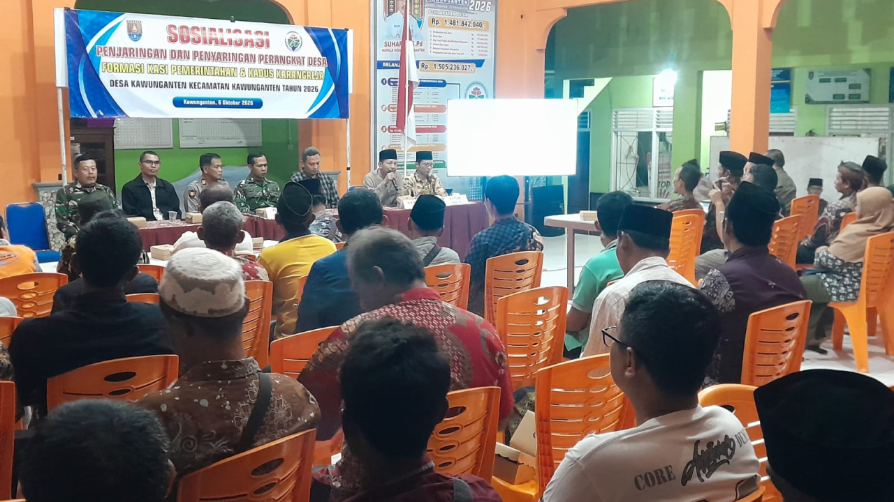 Sosialisasi Pengisian Perangkat Desa Kawunganten tahun 2026