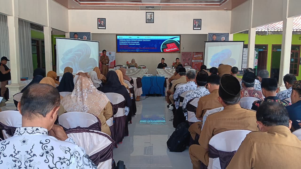 Sosialisasi Perda Kabupaten Cilacap Nomor 5 Tahun 2021 di Kecamatan Sidareja: Penguatan Standar Pelayanan Publik Berbasis Regulasi, Inovasi, dan Akuntabilitas