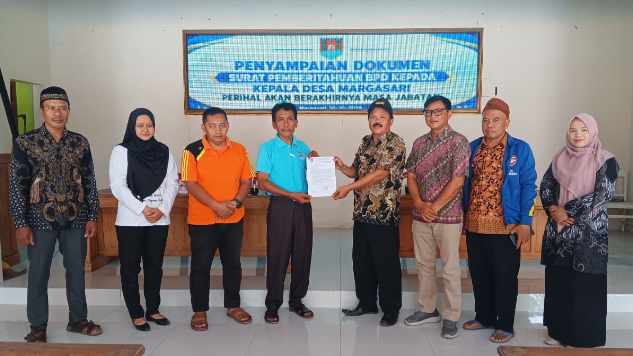 BPD Margasari Sampaikan Pemberitahuan Akhir Masa Jabatan Kepala Desa
