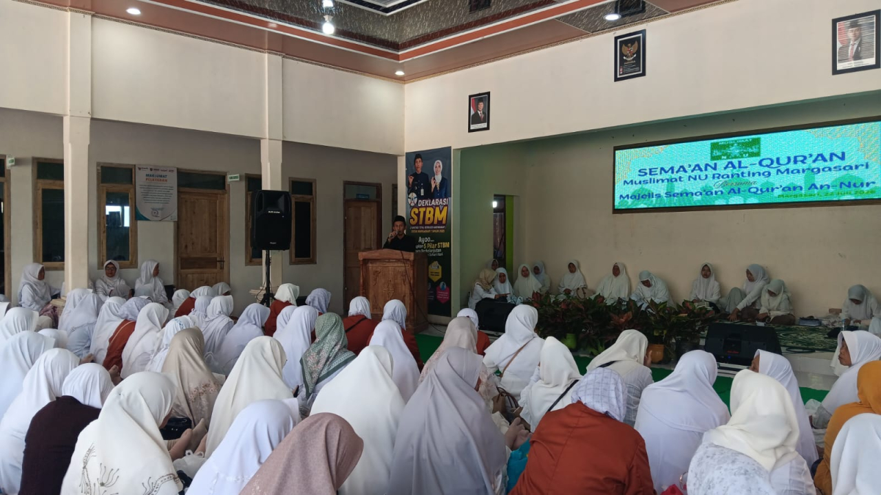 Sema'an Al-Qur'an 30 Juz Warnai Pengajian Selapanan Muslimat NU Ranting Margasari