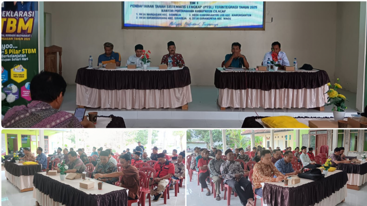Penyerahan Sertipikat Hak Atas Tanah Program PTSL Tahun 2024 di Desa Margasari