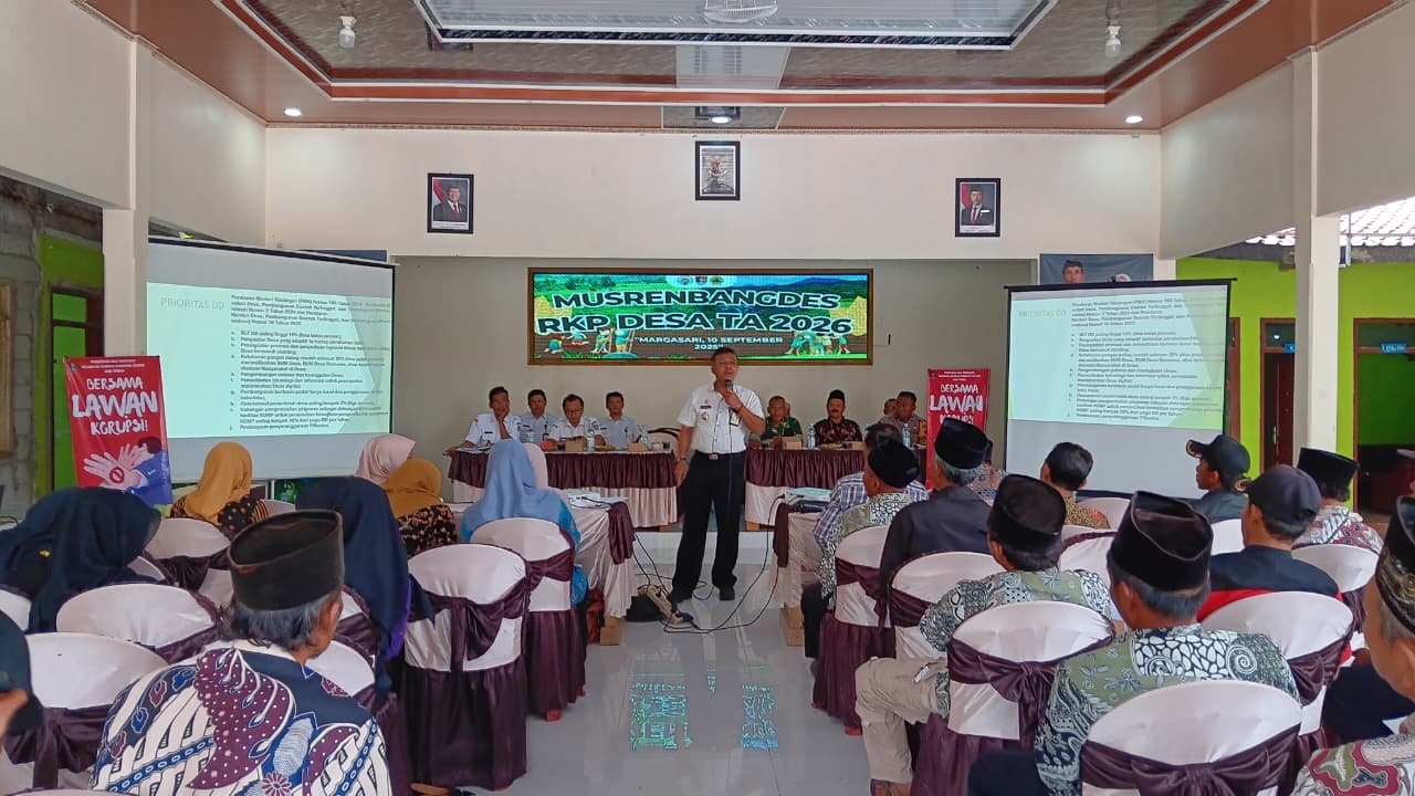 Musrenbangdes Margasari 2025: Warga Sepakati RKPDes 2026, Menuju Desa Anti Korupsi