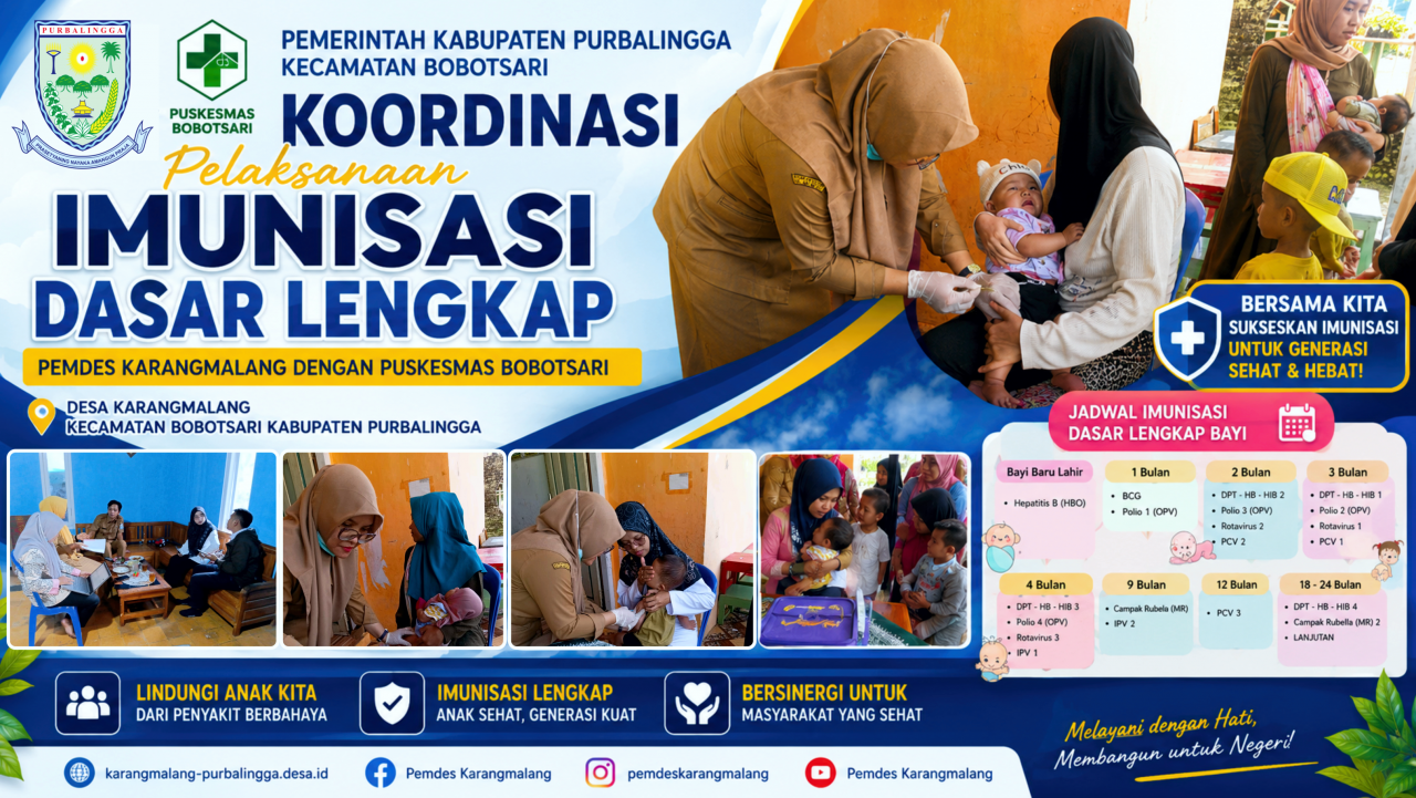 PELAKSANAAN IMUNISASI DASAR LENGKAP POSYANDU BALITA HANDAYANI III DESA KARANGMALANG