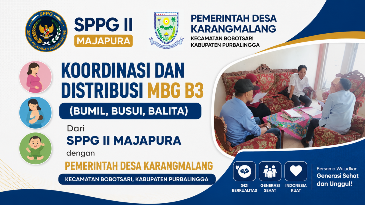 Koordinasi dan Distribusi MBG B3 di Desa Karangmalang