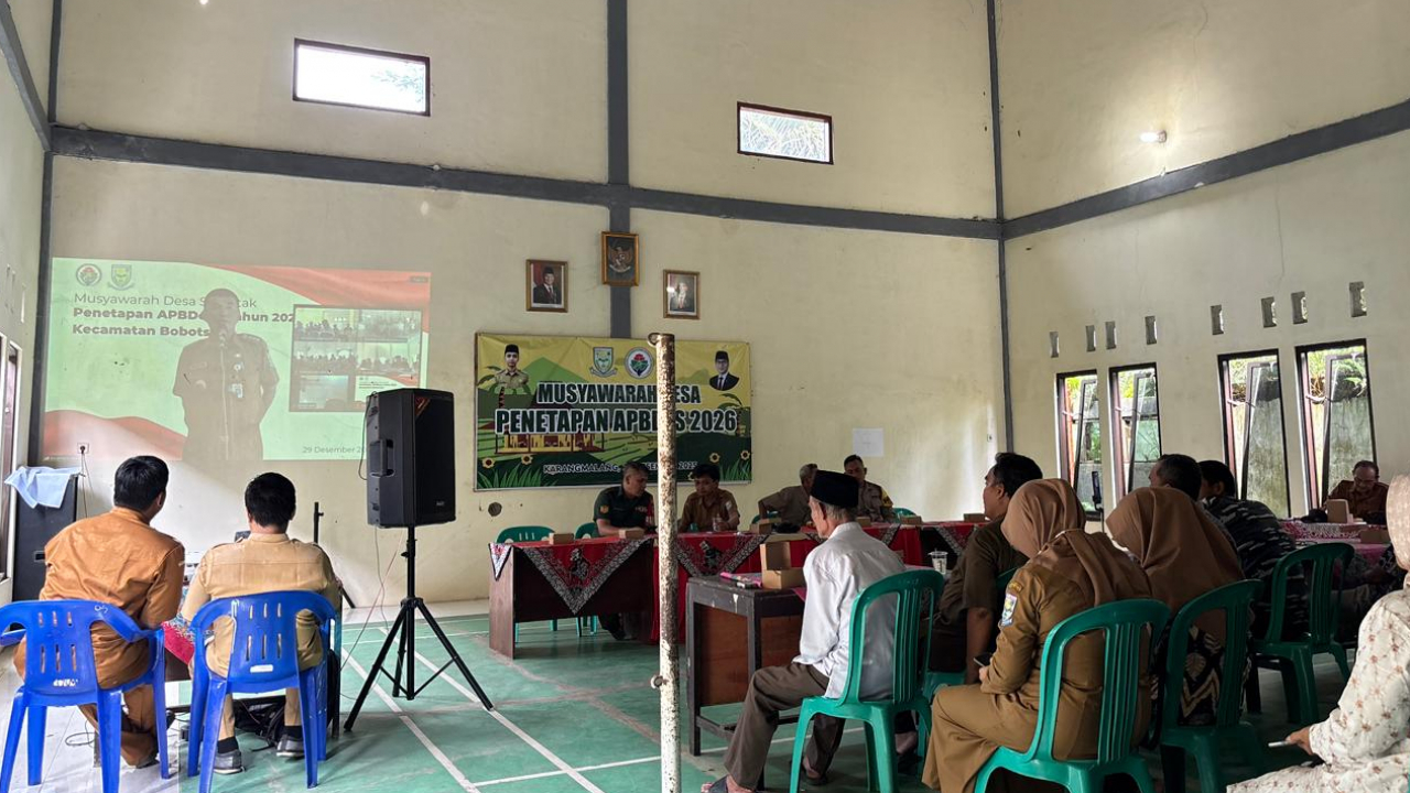 Musdes Karangmalang: Sahkan APBDes 2026, Camat Apresiasi
