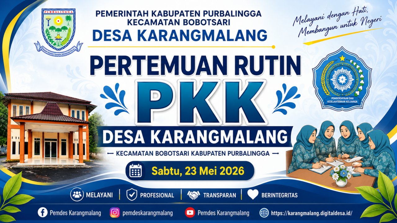 Ketua TP PKK Desa Karangmalang Pimpin Rapat Rutin PKK