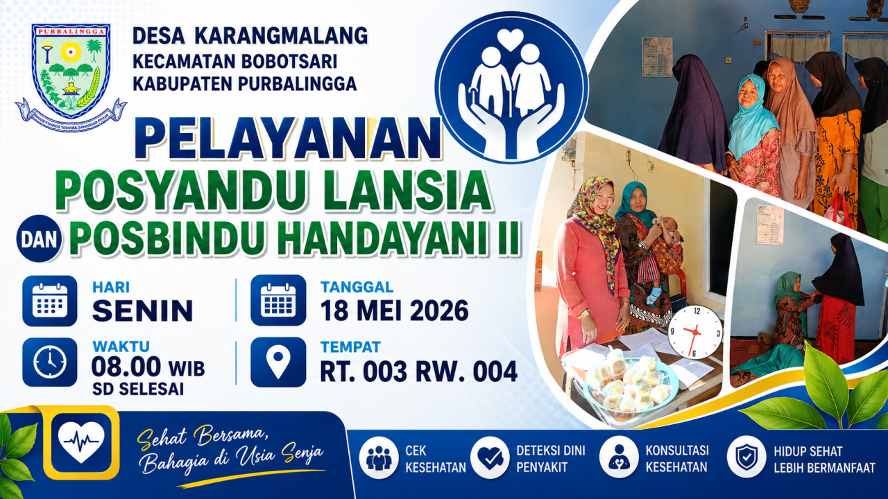 Ketua TP Posyandu Desa Karangmalang Pantau Pelayanan Posbindu dan Posyandu Lansia Handayani II