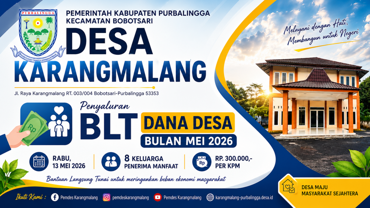 Penyaluran BLT Dana Desa Bulan Mei 2026 di Desa Karangmalang