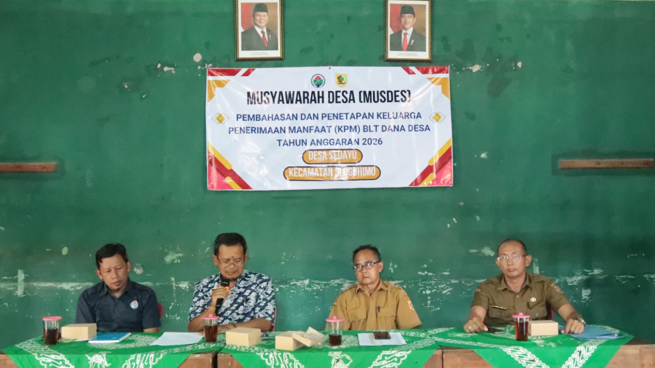 Pemerintah Desa Sedayu Tetapkan KPM BLT-DD Tahun 2026 melalui Musyawarah Desa