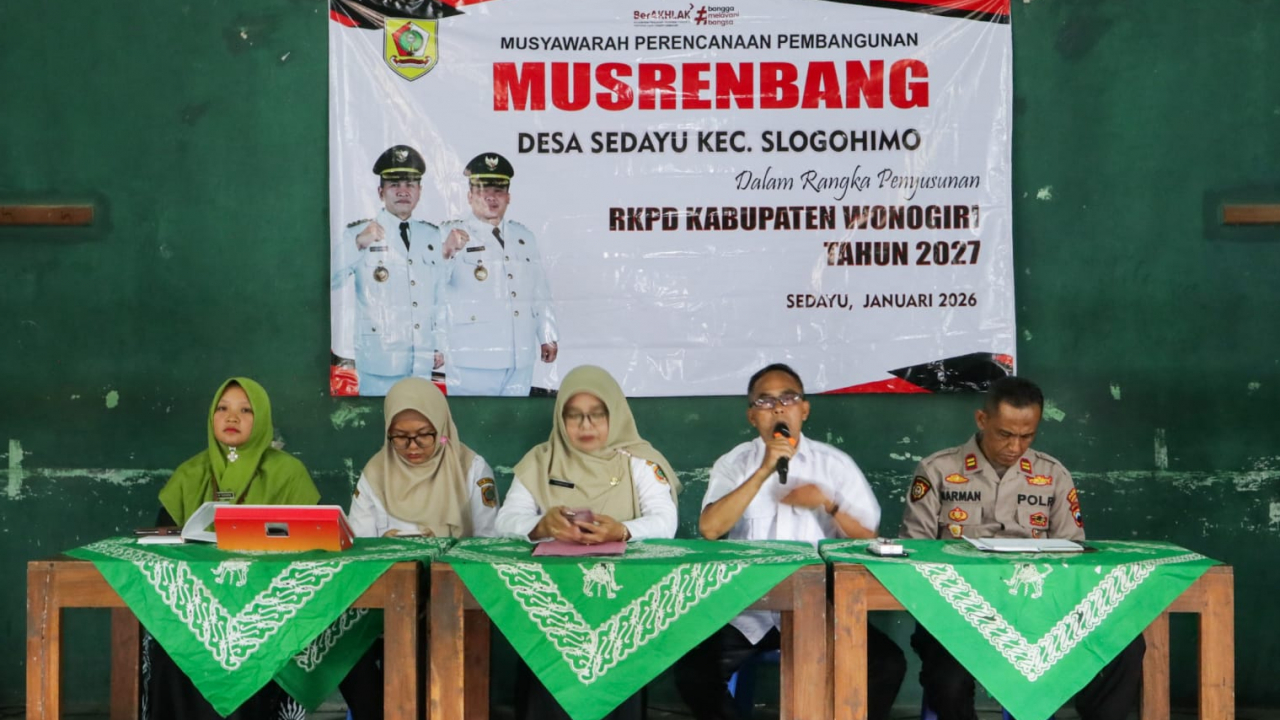 Pemerintah Desa Sedayu Selenggarakan Musrenbang Desa dalam Rangka Penyusunan RKPD Kabupaten Wonogiri Tahun 2027