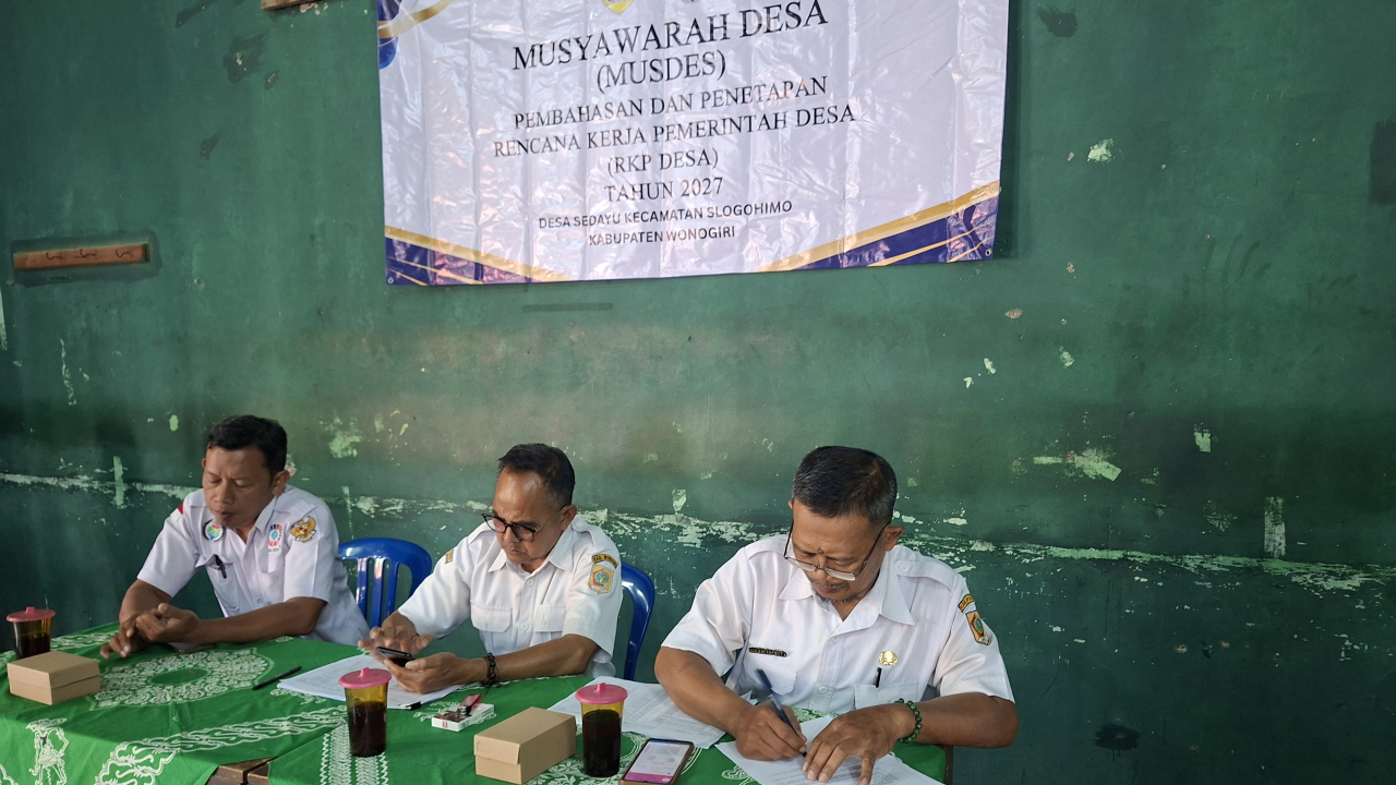 Pemerintah Desa Sedayu Gelar Musyawarah Penetapan RKP Desa Tahun 2027