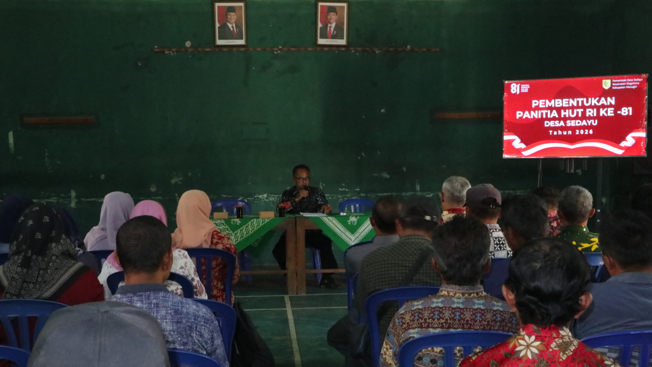 Pembentukan Panitia Peringatan HUT ke-81 Kemerdekaan Republik Indonesia Desa Sedayu Digelar Secara Musyawarah