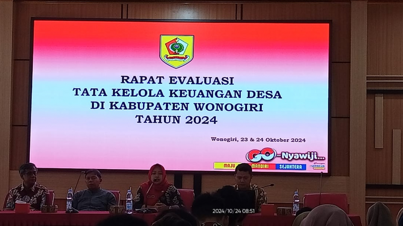 Rapat Evaluasi Tata Kelola Keuangan Desa di Kabupaten Wonogiri