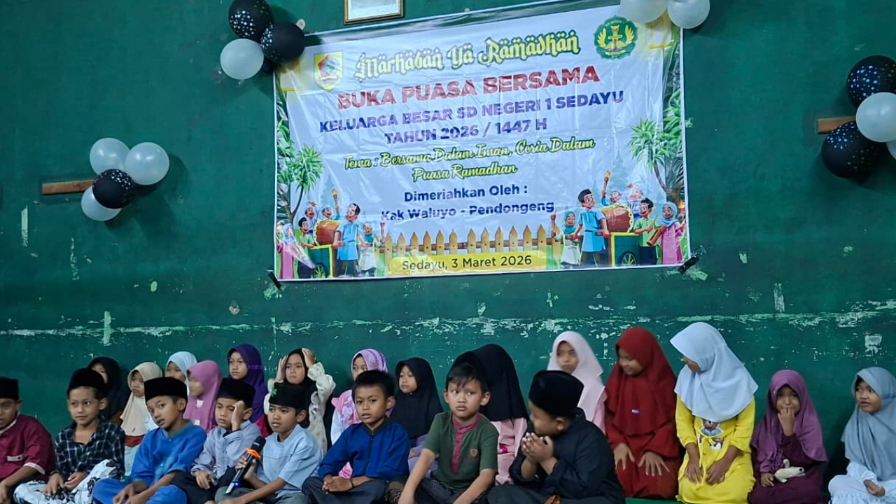 Buka Bersama Keluarga Besar SD Negeri 1 Sedayu Berlangsung Khidmat dan Meriah
